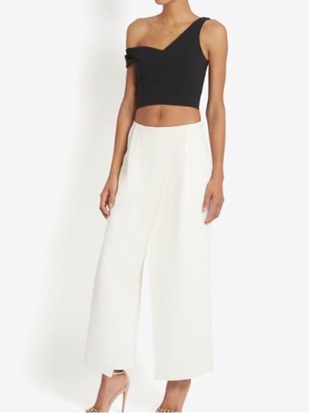 NICHOLAS One Shoulder Crop Top